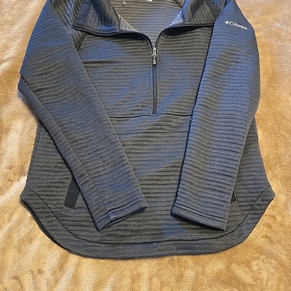 Columbia Charcoal Textured Quarter-Zip Pullover